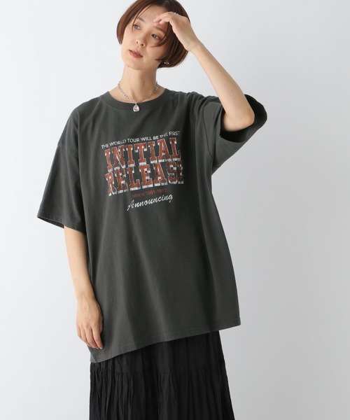 LEPSIM（レプシィム）の「BIGプリントT　963511（Tシャツ/カットソー・レディース・グレー/ブルー/オフホワイト/ライトグレー・FREE）」の21枚目の写真