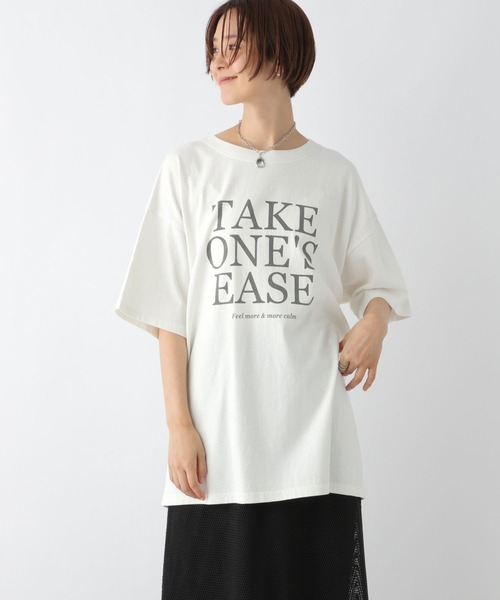 LEPSIM（レプシィム）の「BIGプリントT　963511（Tシャツ/カットソー・レディース・グレー/ブルー/オフホワイト/ライトグレー・FREE）」の7枚目の写真