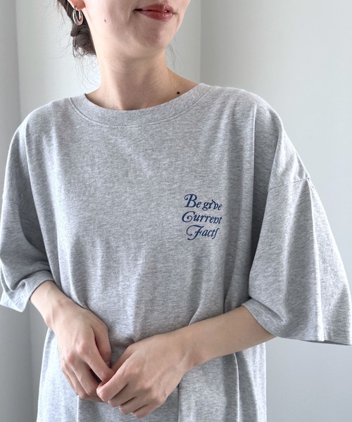 LEPSIM（レプシィム）の「BIGプリントT　963511（Tシャツ/カットソー・レディース・グレー/ブルー/オフホワイト/ライトグレー・FREE）」の10枚目の写真