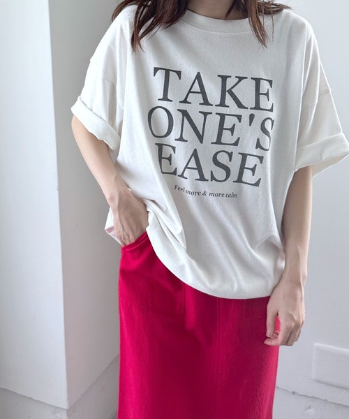 LEPSIM（レプシィム）の「BIGプリントT　963511（Tシャツ/カットソー・レディース・グレー/ブルー/オフホワイト/ライトグレー・FREE）」の5枚目の写真