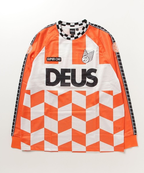 DEUS EX MACHINA(デウスエクスマキナ)の「SIDETRACK MOTO JERSEY オーバーサイズフィット 長袖モトクロスジャージ メッシュ素材(Tシャツ/カットソー・メンズ・オフホワイト/オレンジ系その他・MEDIUM/LARGE/X-LARGE/SMALL)」の4枚目の写真