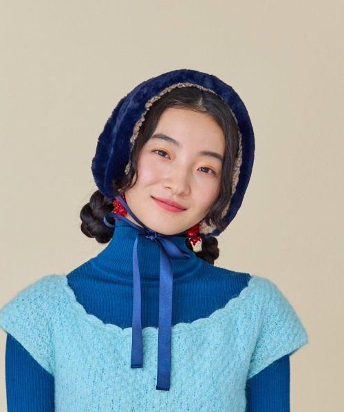 kaorinomori（カオリノモリ）の「kaorinomori ソポマフ（イヤーマフ・レディース・ネイビー・FREE）」の2枚目の写真