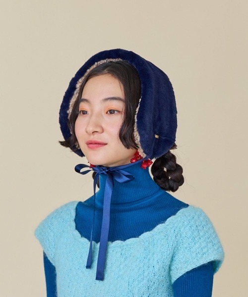 kaorinomori（カオリノモリ）の「kaorinomori ソポマフ（イヤーマフ・レディース・ネイビー・FREE）」の4枚目の写真