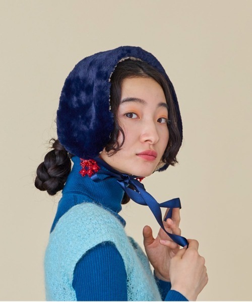 kaorinomori（カオリノモリ）の「kaorinomori ソポマフ（イヤーマフ・レディース・ネイビー・FREE）」の8枚目の写真