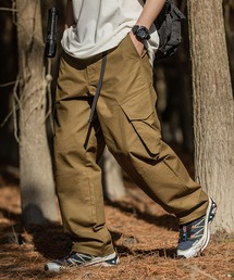 aimoha outdoorワイドスラックスオーバーサイズベルトつきカーゴパンツ