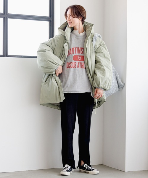 LEPSIM（レプシィム）の「14ゲージ総針ストレートパンツ　184034（その他パンツ・レディース・グレイッシュベージュ/チャコールグレー/ブラック・FREE）」の4枚目の写真