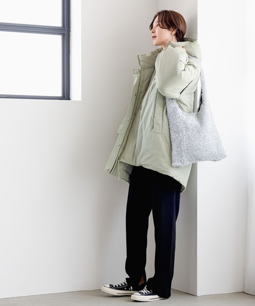 LEPSIM（レプシィム）の「14ゲージ総針ストレートパンツ　184034（その他パンツ・レディース・グレイッシュベージュ/チャコールグレー/ブラック・FREE）」の11枚目の写真