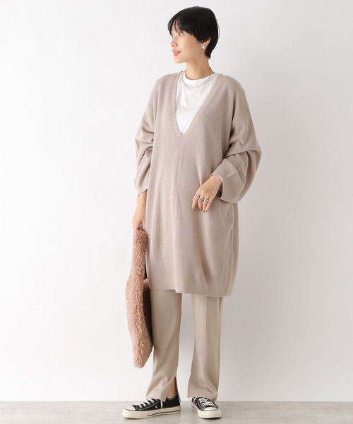 LEPSIM（レプシィム）の「14ゲージ総針ストレートパンツ　184034（その他パンツ・レディース・グレイッシュベージュ/チャコールグレー/ブラック・FREE）」の13枚目の写真