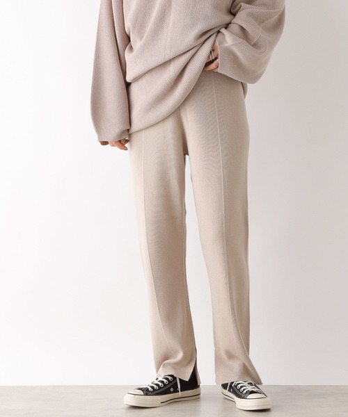 LEPSIM（レプシィム）の「14ゲージ総針ストレートパンツ　184034（その他パンツ・レディース・グレイッシュベージュ/チャコールグレー/ブラック・FREE）」の14枚目の写真