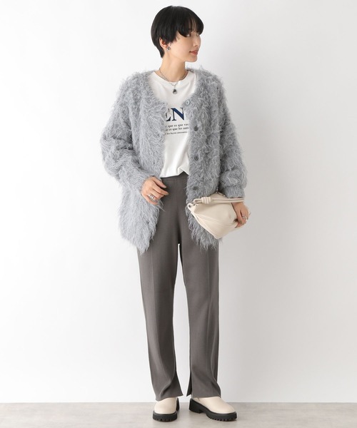 LEPSIM（レプシィム）の「14ゲージ総針ストレートパンツ　184034（その他パンツ・レディース・グレイッシュベージュ/チャコールグレー/ブラック・FREE）」の16枚目の写真