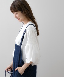 URBAN RESEARCH Sonny Label | レース切り替えバルーンスリーブプルオーバー(Tシャツ/カットソー)