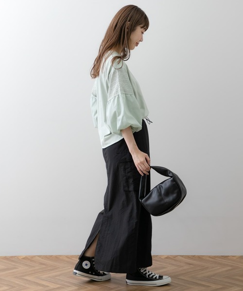 URBAN RESEARCH Sonny Label（アーバンリサーチサニーレーベル）の「レース切り替えバルーンスリーブプルオーバー（Tシャツ/カットソー・レディース・オフホワイト/ミント/ブラック・FREE）」の14枚目の写真