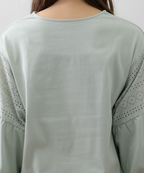 URBAN RESEARCH Sonny Label（アーバンリサーチサニーレーベル）の「レース切り替えバルーンスリーブプルオーバー（Tシャツ/カットソー・レディース・オフホワイト/ミント/ブラック・FREE）」の22枚目の写真