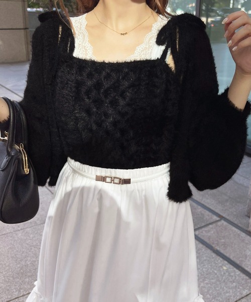 apres jour（アプレジュール）の「シャギーニットアンサンブル【ZOZOTOWN限定アイテム】（アンサンブル・レディース・ブラック/オフホワイト/ピンク/パープル系その他・フリー/X-LARGE）」の13枚目の写真