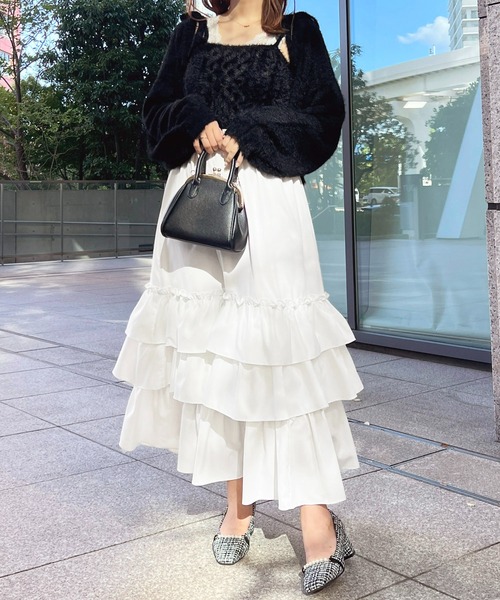 apres jour（アプレジュール）の「シャギーニットアンサンブル【ZOZOTOWN限定アイテム】（アンサンブル・レディース・ブラック/オフホワイト/ピンク/パープル系その他・フリー/X-LARGE）」の15枚目の写真