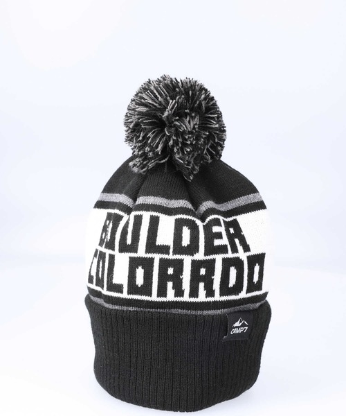 CAMP7（キャンプセブン）の「【CAMP7】ロゴボンボンニットワッチ（ニットキャップ/ビーニー・メンズ・ネイビー/ブラック・フリー）」の4枚目の写真