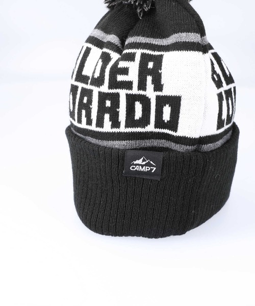 CAMP7（キャンプセブン）の「【CAMP7】ロゴボンボンニットワッチ（ニットキャップ/ビーニー・メンズ・ネイビー/ブラック・フリー）」の5枚目の写真