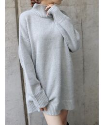 EVRIS | 【WEB限定】ハイネックルーズニットワンピース(ニット/セーター)