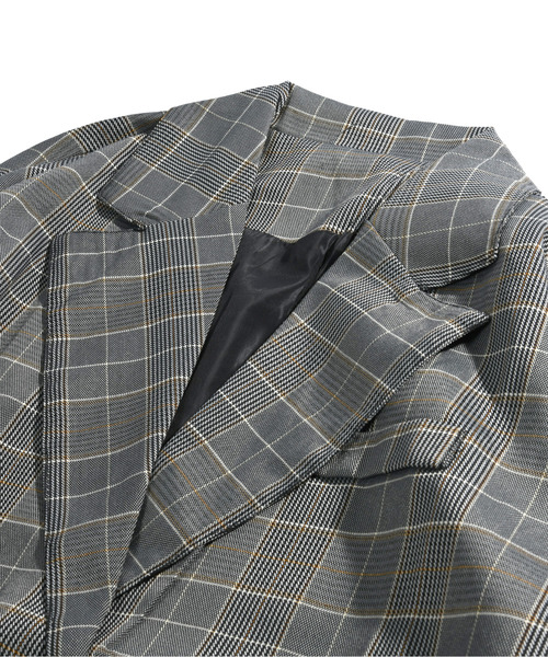 neos（ネオス）の「【neos -addictive design-】ルーズシルエット タータンチェック ダブル テーラード ジャケット（テーラードジャケット・メンズ・ベージュ/グレー・MEDIUM/X-LARGE/LARGE）」の20枚目の写真