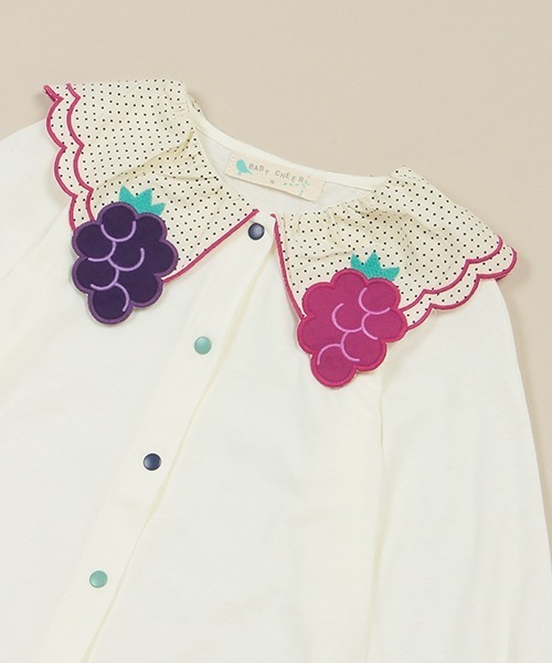 baby cheer（ベイビーチアー）の「ぶどう衿ブラウス（シャツ/ブラウス・キッズ・キナリ・120cm/90cm/110cm/80ｃｍ/100cm）」の3枚目の写真