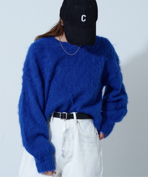 COLONY 2139（コロニートゥーワンスリーナイン）の「シャギークルーニットプルオーバー（ニット/セーター・レディース・オフホワイト/レッド/グレー/ブラック/ブラウン/ネイビー/ピンク/サンドベージュ/ブルー・FREE）」の10枚目の写真