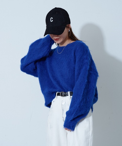 COLONY 2139（コロニートゥーワンスリーナイン）の「シャギークルーニットプルオーバー（ニット/セーター・レディース・オフホワイト/レッド/グレー/ブラック/ブラウン/ネイビー/ピンク/サンドベージュ/ブルー・FREE）」の13枚目の写真