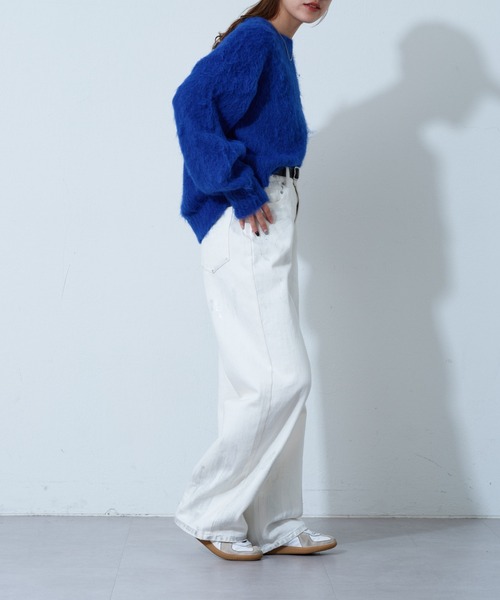 COLONY 2139（コロニートゥーワンスリーナイン）の「シャギークルーニットプルオーバー（ニット/セーター・レディース・オフホワイト/レッド/グレー/ブラック/ブラウン/ネイビー/ピンク/サンドベージュ/ブルー・FREE）」の18枚目の写真