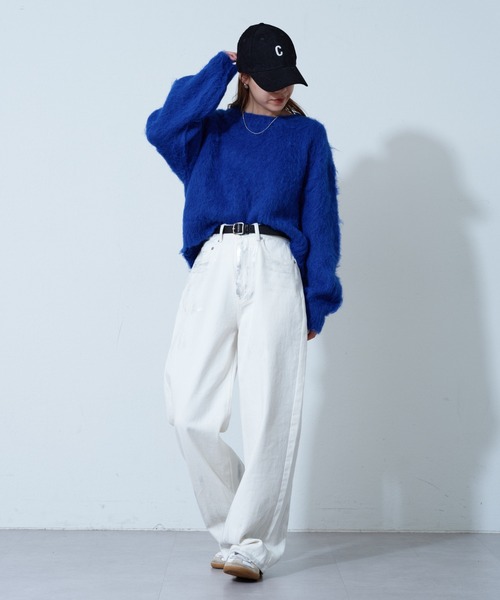 COLONY 2139（コロニートゥーワンスリーナイン）の「シャギークルーニットプルオーバー（ニット/セーター・レディース・オフホワイト/レッド/グレー/ブラック/ブラウン/ネイビー/ピンク/サンドベージュ/ブルー・FREE）」の16枚目の写真