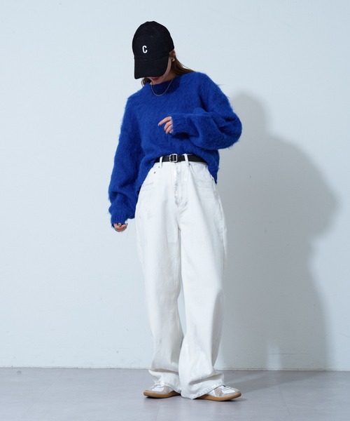 COLONY 2139（コロニートゥーワンスリーナイン）の「シャギークルーニットプルオーバー（ニット/セーター・レディース・オフホワイト/レッド/グレー/ブラック/ブラウン/ネイビー/ピンク/サンドベージュ/ブルー・FREE）」の17枚目の写真