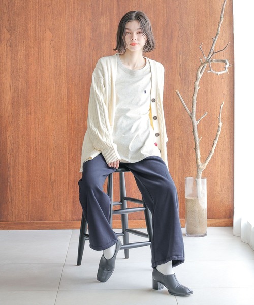 POLO BCS（ポロ ビーシーエス）の「【POLO BCS(ポロ・ビーシーエス)】コラボケーブルVカーディガン（カーディガン/ボレロ・レディース・アイボリー/レッド/ネイビー・FREE）」の4枚目の写真