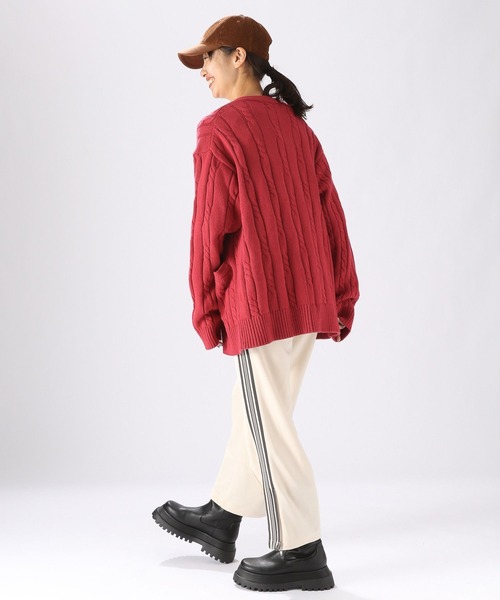 POLO BCS（ポロ ビーシーエス）の「【POLO BCS(ポロ・ビーシーエス)】コラボケーブルVカーディガン（カーディガン/ボレロ・レディース・アイボリー/レッド/ネイビー・FREE）」の15枚目の写真