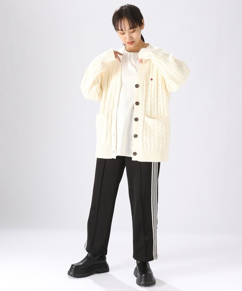 POLO BCS（ポロ ビーシーエス）の「【POLO BCS(ポロ・ビーシーエス)】コラボケーブルVカーディガン（カーディガン/ボレロ・レディース・アイボリー/レッド/ネイビー・FREE）」の16枚目の写真