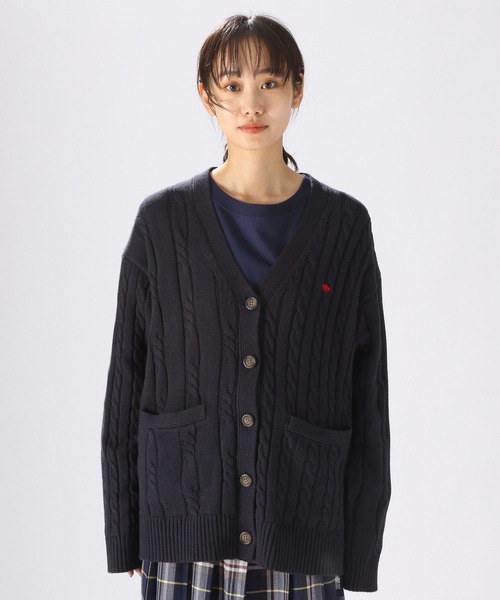 POLO BCS（ポロ ビーシーエス）の「【POLO BCS(ポロ・ビーシーエス)】コラボケーブルVカーディガン（カーディガン/ボレロ・レディース・アイボリー/レッド/ネイビー・FREE）」の19枚目の写真