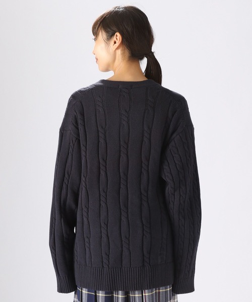 POLO BCS（ポロ ビーシーエス）の「【POLO BCS(ポロ・ビーシーエス)】コラボケーブルVカーディガン（カーディガン/ボレロ・レディース・アイボリー/レッド/ネイビー・FREE）」の21枚目の写真