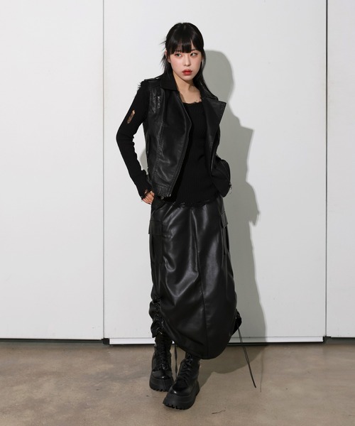 JOURNAL STANDARD - ●新品●maisonolgaメゾンオルガ ニット ブラック フリー ビンテージダメージブイネックニット（ニット/セーター