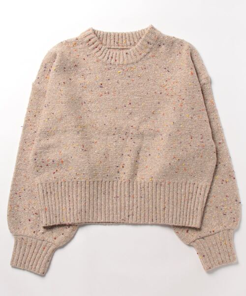 STYLEBLOCK(スタイルブロック)の「カラーネップクルーネックニットプルオーバー(ニット/セーター・レディース・ベージュ/ブルー/グレー/ブラック/ピンク・M)」の3枚目の写真