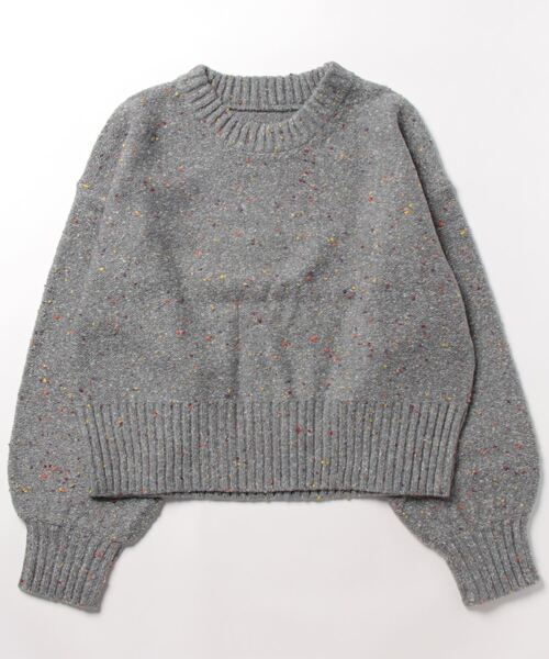 STYLEBLOCK(スタイルブロック)の「カラーネップクルーネックニットプルオーバー(ニット/セーター・レディース・ベージュ/ブルー/グレー/ブラック/ピンク・M)」の2枚目の写真