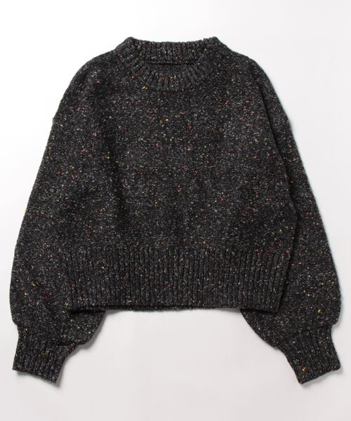 STYLEBLOCK(スタイルブロック)の「カラーネップクルーネックニットプルオーバー(ニット/セーター・レディース・ベージュ/ブルー/グレー/ブラック/ピンク・M)」の6枚目の写真