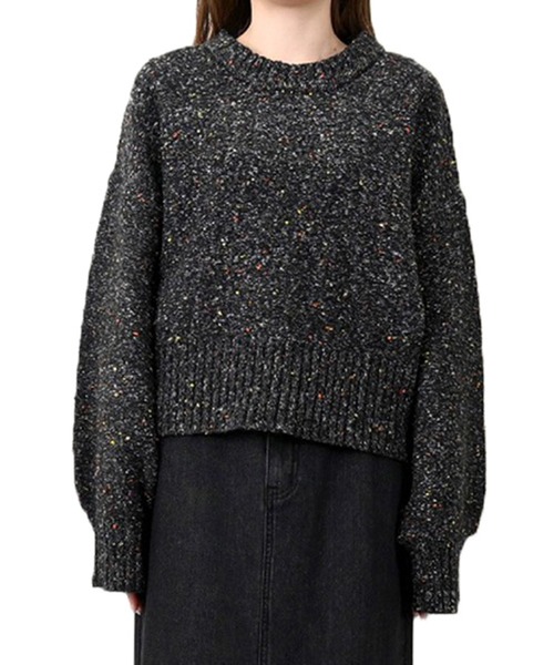 STYLEBLOCK(スタイルブロック)の「カラーネップクルーネックニットプルオーバー(ニット/セーター・レディース・ベージュ/ブルー/グレー/ブラック/ピンク・M)」の7枚目の写真