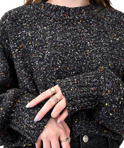 STYLEBLOCK(スタイルブロック)の「カラーネップクルーネックニットプルオーバー(ニット/セーター・レディース・ベージュ/ブルー/グレー/ブラック/ピンク・M)」の10枚目の写真