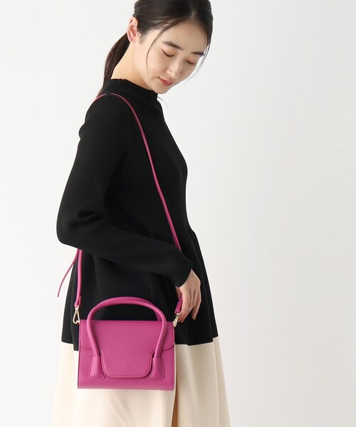 OPAQUE.CLIP(オペークドットクリップ)の「◆【2WAY】フラップミニバッグ(ショルダーバッグ・レディース・ライトグレー/ピンク系/ブラック・00)」の11枚目の写真