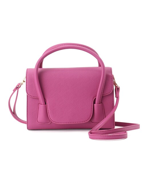 OPAQUE.CLIP(オペークドットクリップ)の「◆【2WAY】フラップミニバッグ(ショルダーバッグ・レディース・ライトグレー/ピンク系/ブラック・00)」の12枚目の写真