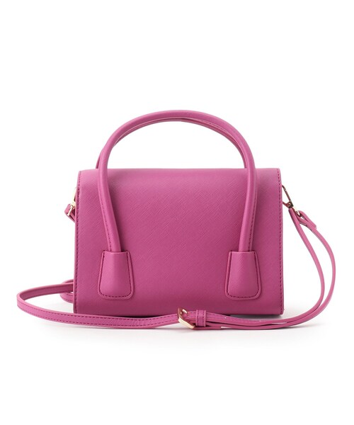 OPAQUE.CLIP(オペークドットクリップ)の「◆【2WAY】フラップミニバッグ(ショルダーバッグ・レディース・ライトグレー/ピンク系/ブラック・00)」の14枚目の写真