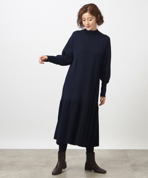 grove（グローブ）の「◆大人の上品さ漂うニットワンピース（ワンピース・レディース・ブラウン系その他/ブルー系その他/ホワイト系5・02/03/05/01/04）」の5枚目の写真