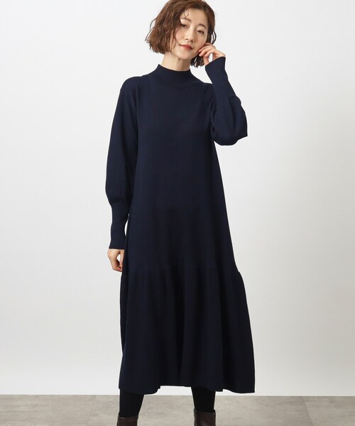 grove（グローブ）の「◆大人の上品さ漂うニットワンピース（ワンピース・レディース・ブラウン系その他/ブルー系その他/ホワイト系5・02/03/05/01/04）」の7枚目の写真