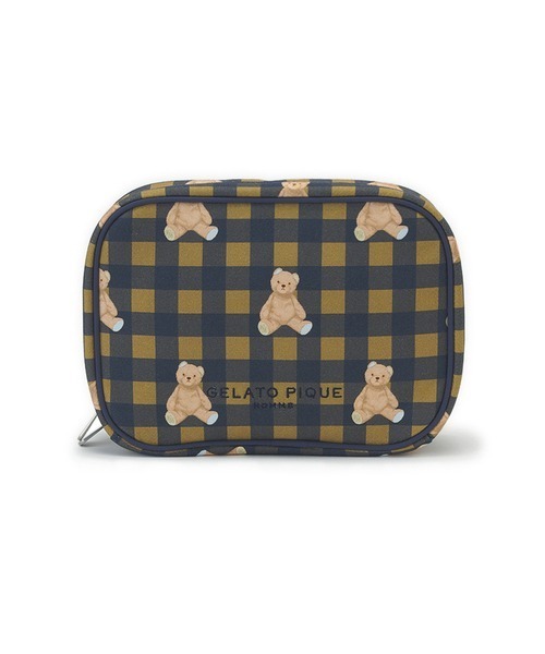 ジェラートピケ ベア柄 ポーチ Amazon | [ジェラート ピケ] ベア柄トラベルポーチ M PWGB232645