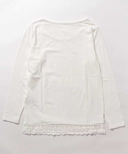 Viola e Viola(ヴィオラエヴィオラ)の「あったか綿裾見せレーストップス(Tシャツ/カットソー・レディース・ブラック/ライトグレー/ホワイト・L/LL/3L/M)」の20枚目の写真