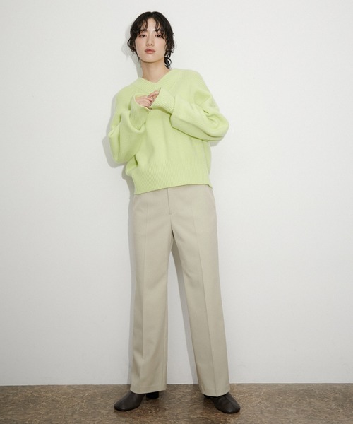 ADAM ET ROPE'（アダムエロペ）の「【サステナブル】プルーンストレートパンツ（スラックス・レディース・グレー/ベージュ・36/38）」の15枚目の写真