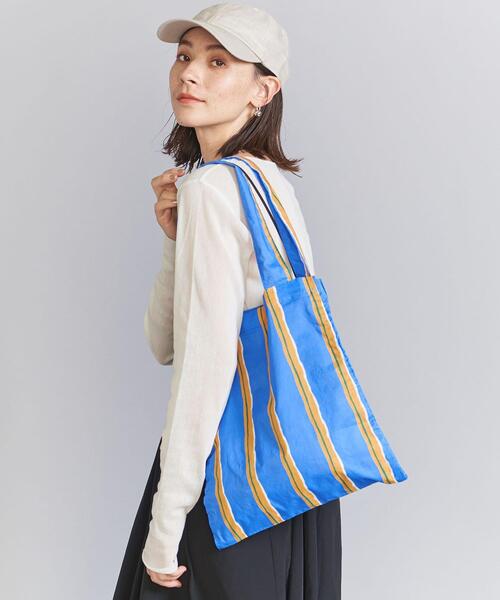 BEAUTY&YOUTH UNITED ARROWS(ビューティーアンドユースユナイテッドアローズ)の「ストライプ ポケッタブル トートバッグ(トートバッグ・レディース・ピンク/ライム/コバルトブルー・FREE)」の8枚目の写真