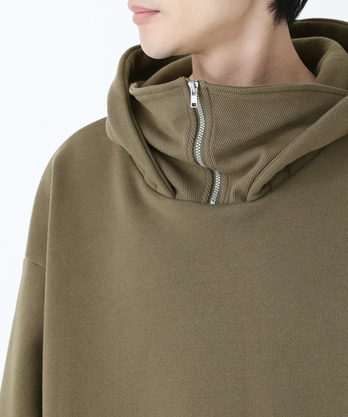 osharewalker（オシャレウォーカー）の「【廃盤】『裏起毛スタンドネックパーカー』（パーカー・メンズ・ブラック/カーキ・2/3）」の6枚目の写真